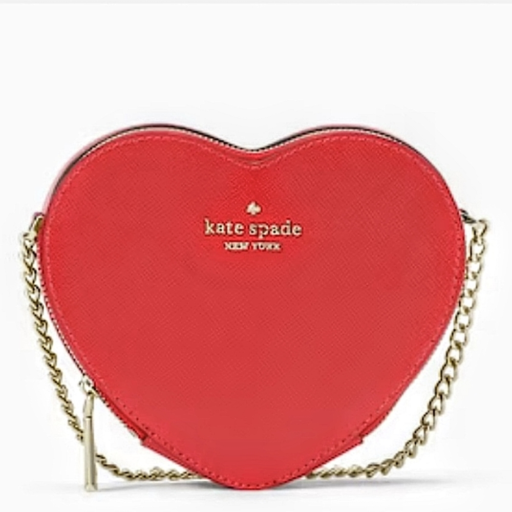 NWT Kate Spade Love Shack Leather Mini Heart Crossbody Purse